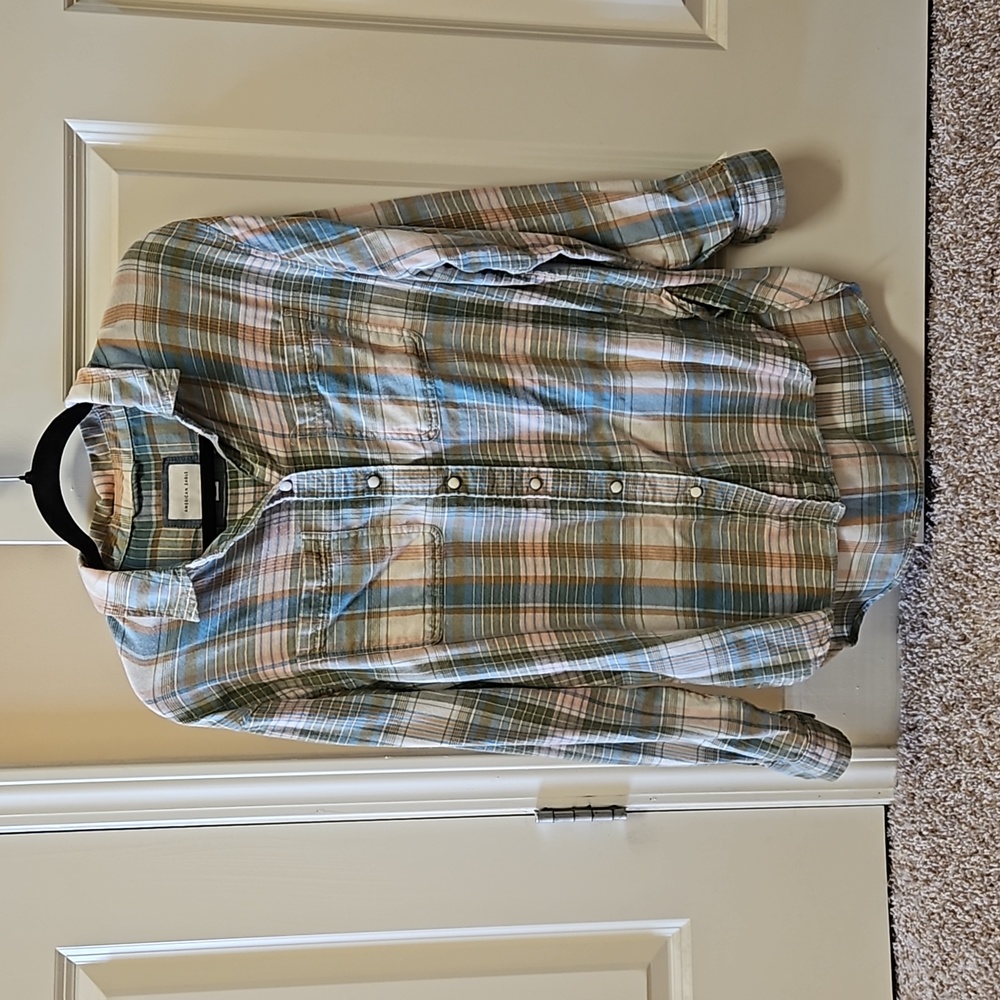Plaid American Eagle shirt, size XS, $15